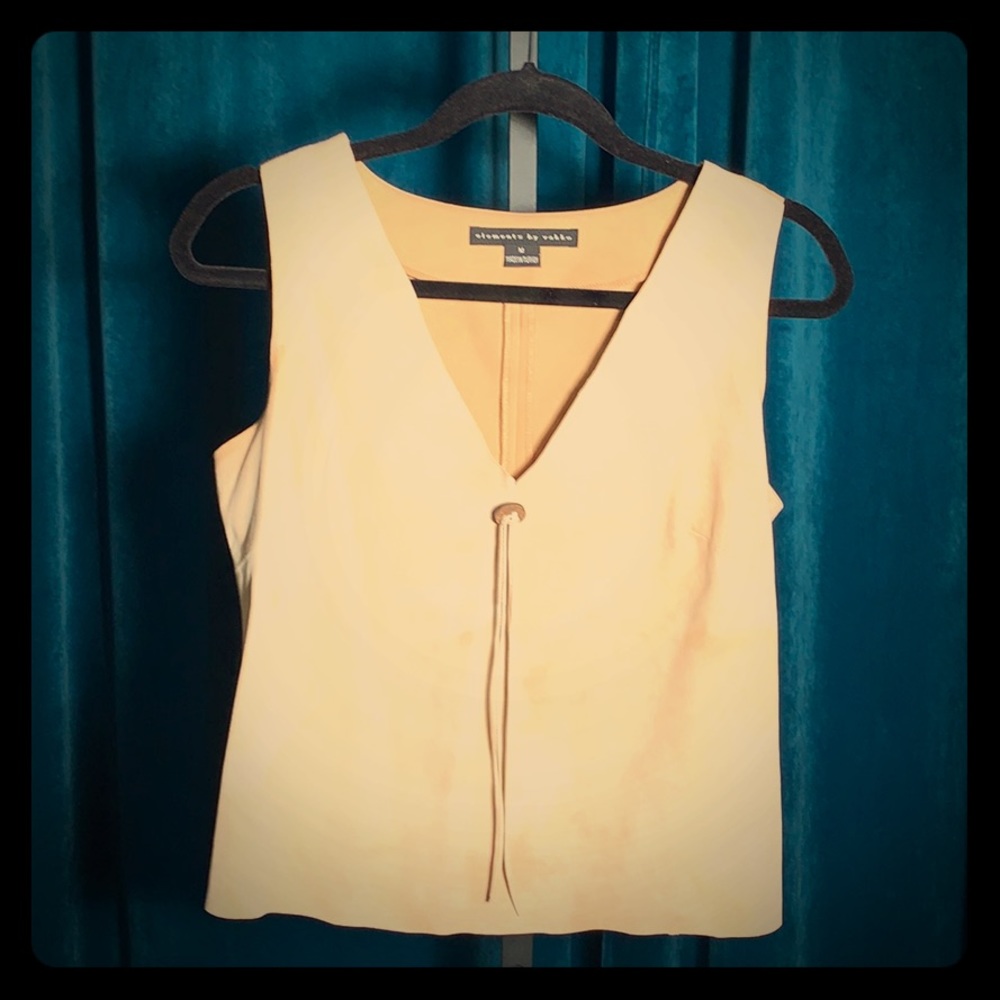 Elements by Vakko  Goat  Suede Tan Top